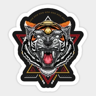 Cyborg Tiger Sticker